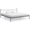 vidaXL Estructura de cama de metal gris 200x200 cm