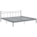 Estructura de cama sin colchón metal gris 200x200 cm