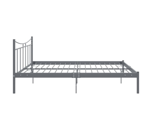 Estructura de cama sin colchón metal gris 200x200 cm