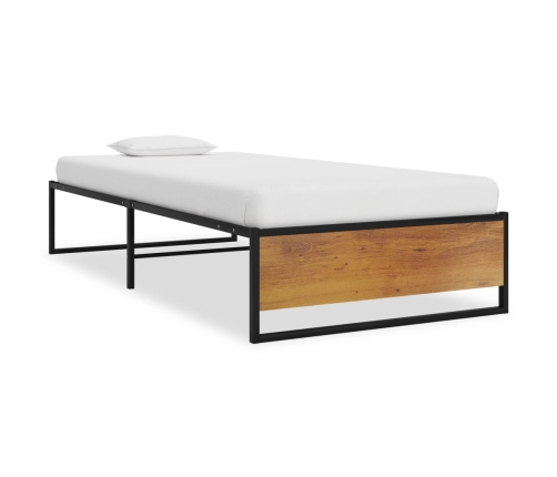 vidaXL Estructura de cama de metal negra 90x200 cm