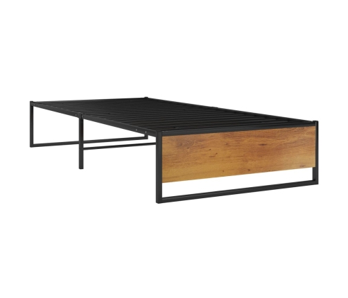 vidaXL Estructura de cama de metal negra 90x200 cm