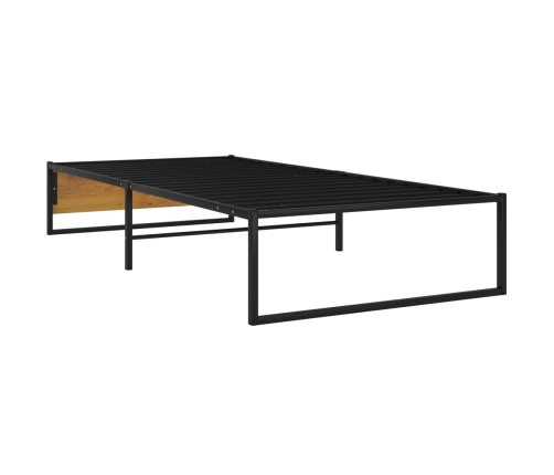 vidaXL Estructura de cama de metal negra 90x200 cm