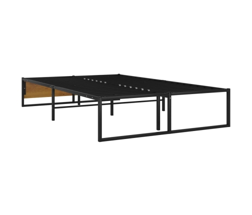 Estructura de cama sin colchón metal negro 120x200 cm