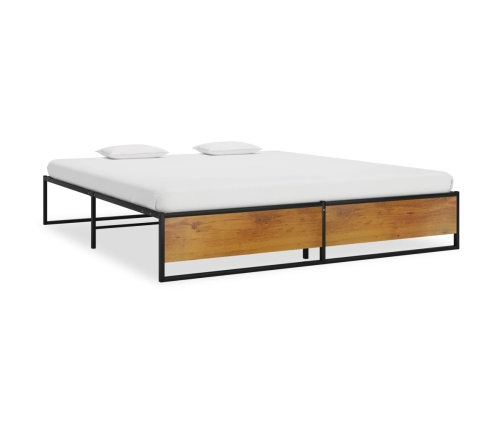 Estructura de cama sin colchón metal negro 200x200 cm