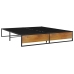 Estructura de cama sin colchón metal negro 200x200 cm