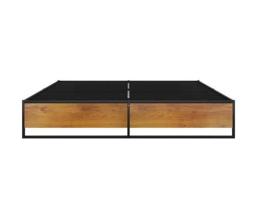 Estructura de cama sin colchón metal negro 200x200 cm