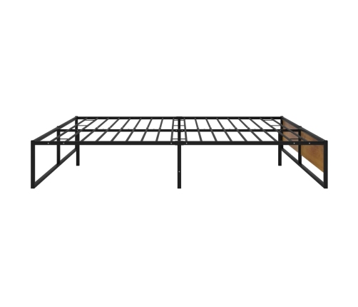 Estructura de cama sin colchón metal negro 200x200 cm