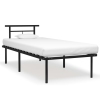 Estructura de cama sin colchón metal negro 90x200 cm