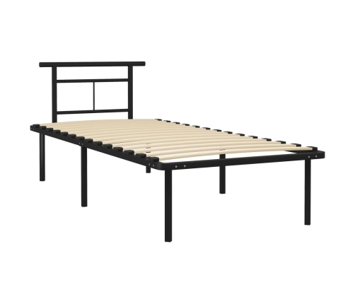 Estructura de cama sin colchón metal negro 90x200 cm