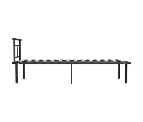 Estructura de cama sin colchón metal negro 90x200 cm