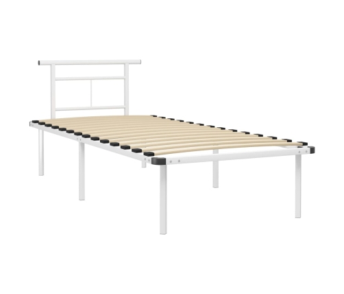 Estructura de cama sin colchón metal blanco 90x200 cm