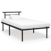 Estructura de cama sin colchón metal negro 100x200 cm