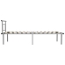 Estructura de cama sin colchón metal gris 100x200 cm