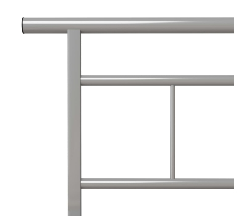 Estructura de cama sin colchón metal gris 100x200 cm