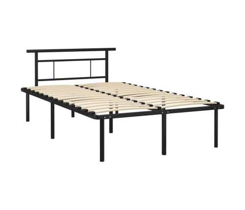 Estructura de cama sin colchón metal negro 120x200 cm