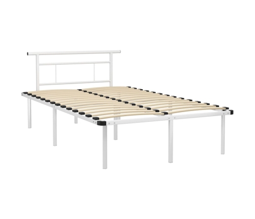 Estructura de cama sin colchón metal blanco 120x200 cm