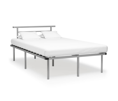 Estructura de cama sin colchón metal gris 120x200 cm