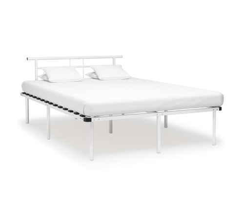 Estructura de cama sin colchón metal blanco 140x200 cm