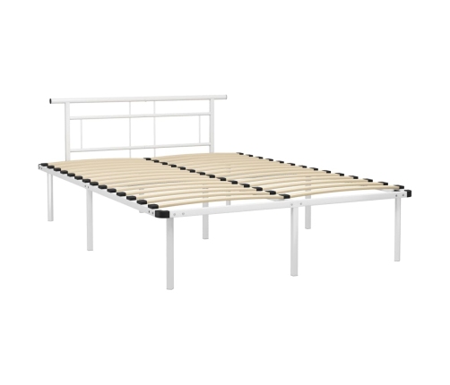 Estructura de cama sin colchón metal blanco 140x200 cm