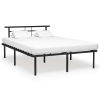 vidaXL Estructura de cama de metal negra 160x200 cm