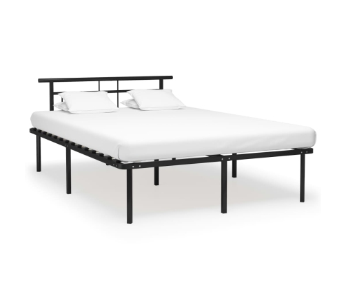 vidaXL Estructura de cama de metal negra 160x200 cm