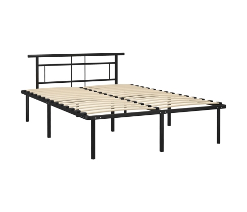 vidaXL Estructura de cama de metal negra 160x200 cm