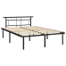 vidaXL Estructura de cama de metal negra 160x200 cm