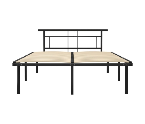 vidaXL Estructura de cama de metal negra 160x200 cm