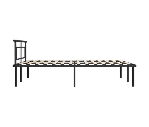 vidaXL Estructura de cama de metal negra 160x200 cm