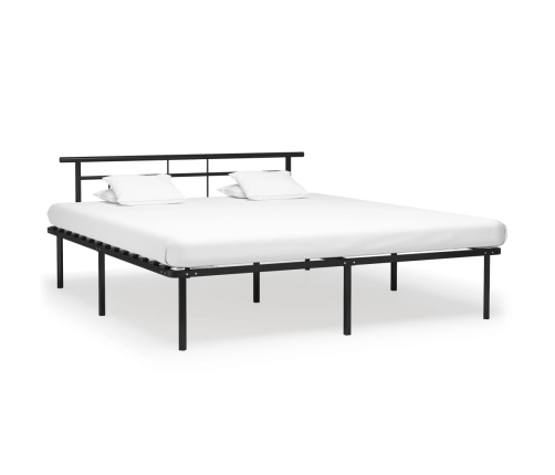 Estructura de cama sin colchón metal negro 180x200 cm