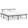 Estructura de cama sin colchón metal negro 200x200 cm