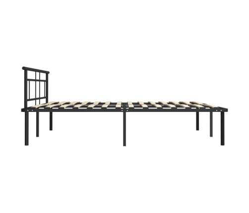 Estructura de cama sin colchón metal negro 200x200 cm