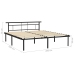 Estructura de cama sin colchón metal negro 200x200 cm