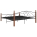 Estructura de cama sin colchón metal negro 200x200 cm