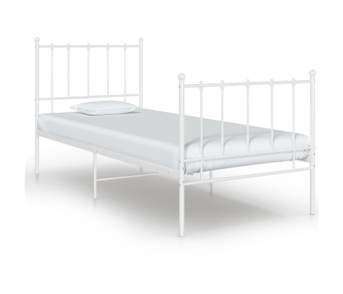 Estructura de cama sin colchón metal blanco 90x200 cm