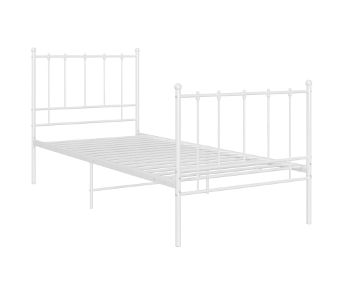 Estructura de cama sin colchón metal blanco 90x200 cm