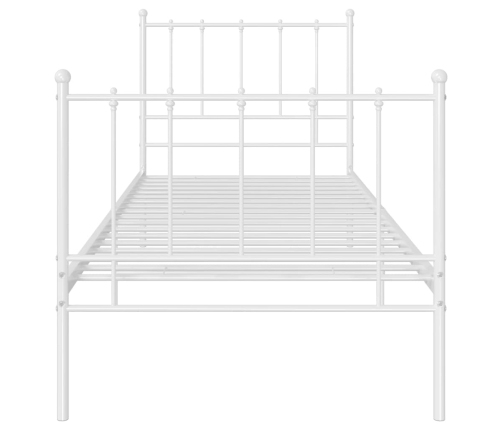 Estructura de cama sin colchón metal blanco 90x200 cm