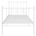 Estructura de cama sin colchón metal blanco 90x200 cm