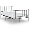 Estructura de cama sin colchón metal negro 120x200 cm