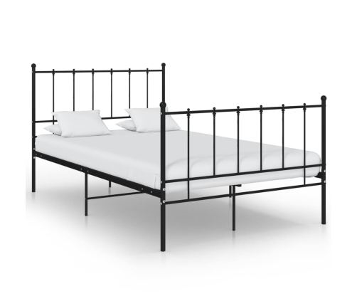 Estructura de cama sin colchón metal negro 120x200 cm