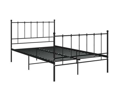 Estructura de cama sin colchón metal negro 120x200 cm