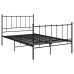 Estructura de cama sin colchón metal negro 120x200 cm