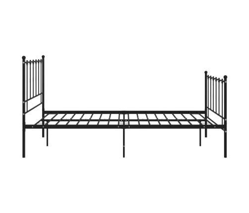 Estructura de cama sin colchón metal negro 120x200 cm