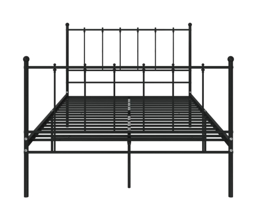 Estructura de cama sin colchón metal negro 120x200 cm