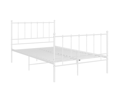 Estructura de cama sin colchón metal blanco 120x200 cm