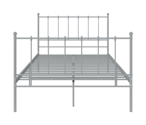 Estructura de cama sin colchón metal gris 120x200 cm