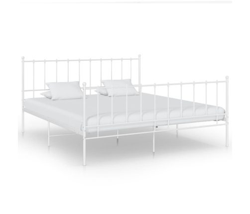 Estructura de cama sin colchón metal blanco 140x200 cm