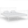 Estructura de cama sin colchón metal blanco 160x200 cm