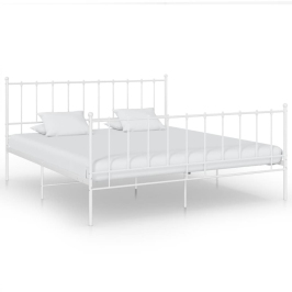 Estructura de cama sin colchón metal blanco 180x200 cm