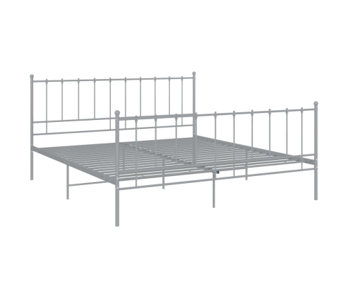 Estructura de cama sin colchón metal gris 180x200 cm